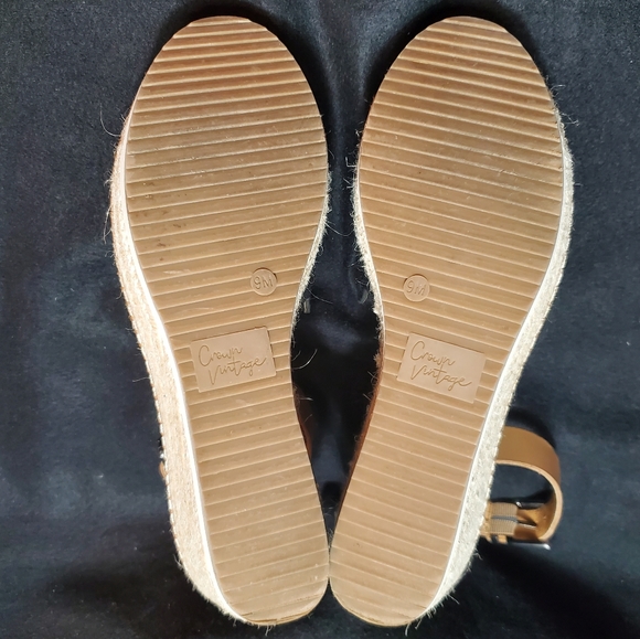 Crown Vintage Espadrille Wedges - Womens Sz 9 - Picture 7 of 9